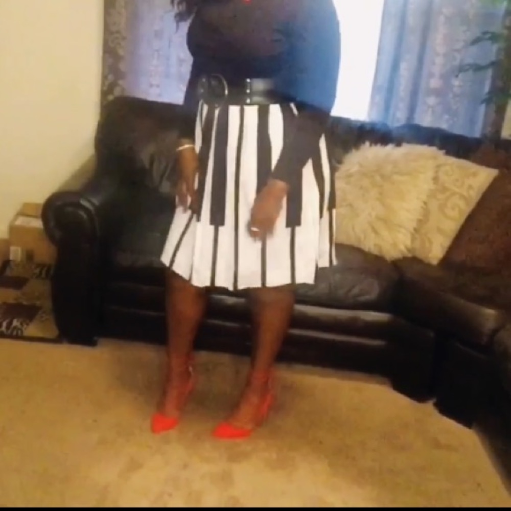 Black & White Swing Dress - Picture 5 of 11